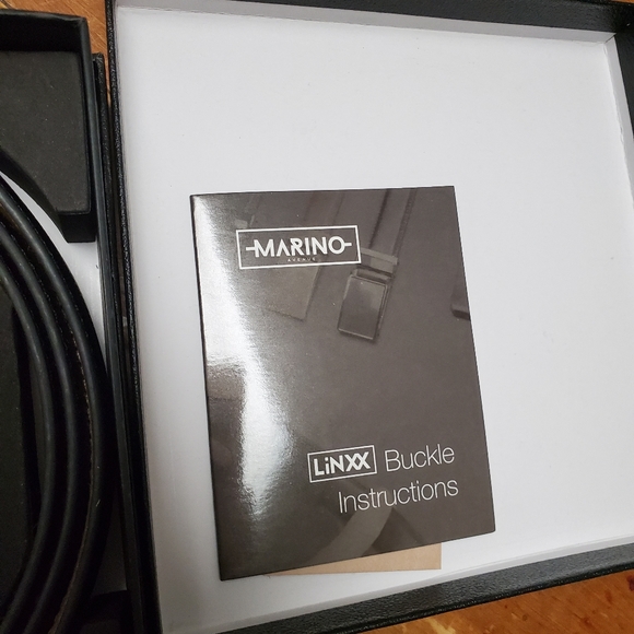 Marino Avenue Mens Black Leather Belt - Picture 2 of 4